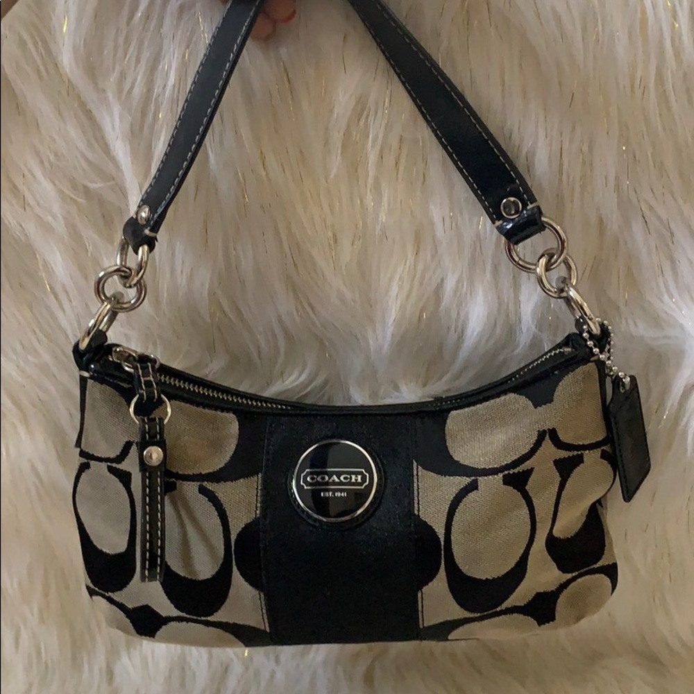 Black coach mini bag